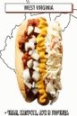 cachorro-quente com pimenta, repolho, cebola e mostarda