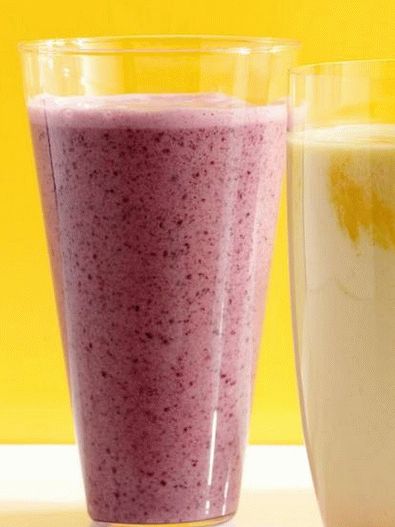 22. Com mirtilos e banana