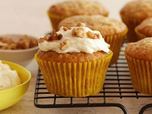Foto de Muffins de Banana com Creme de Queijo Esmaltado