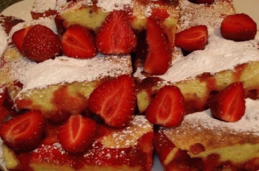 Torta rápida de morango
