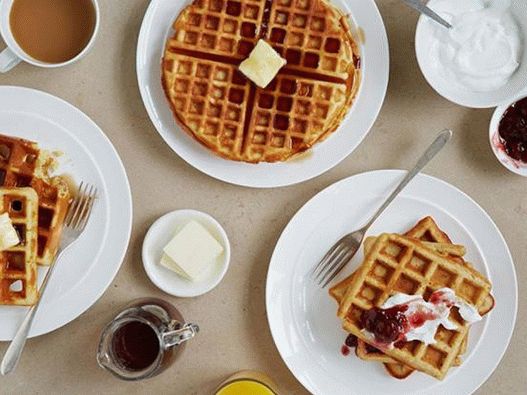 Fotos de alimentos - mais receitas com waffles