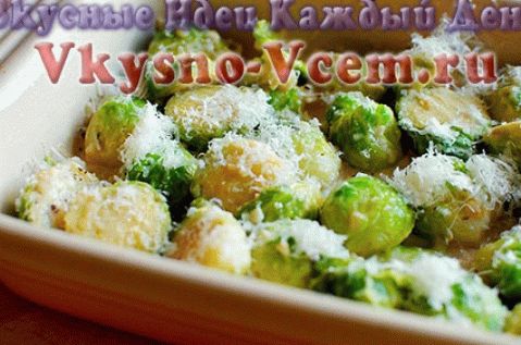 couve de bruxelas assada com queijo