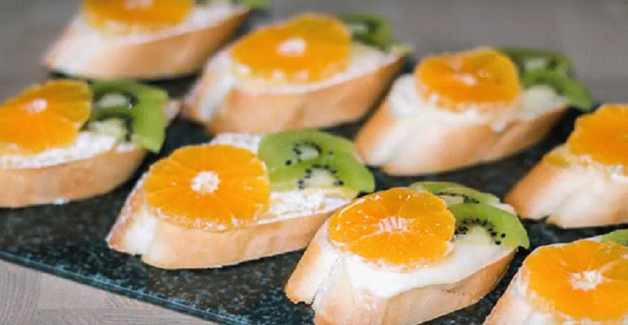 Sanduíches com tangerinas