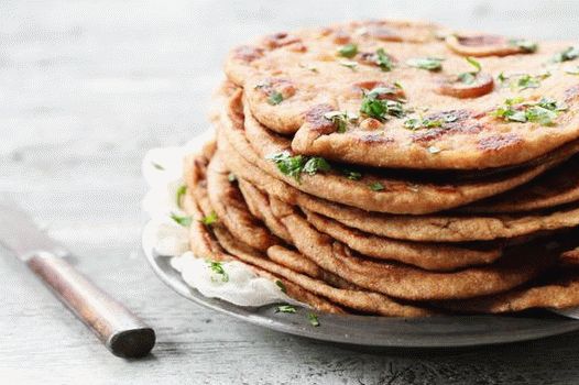 Foto de tortilhas de alho com trigo integral