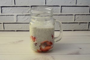Pudim de morango Chia