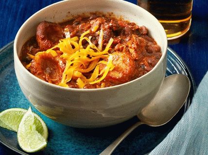 Foto do Chile com bolinhos de carne de porco e milho