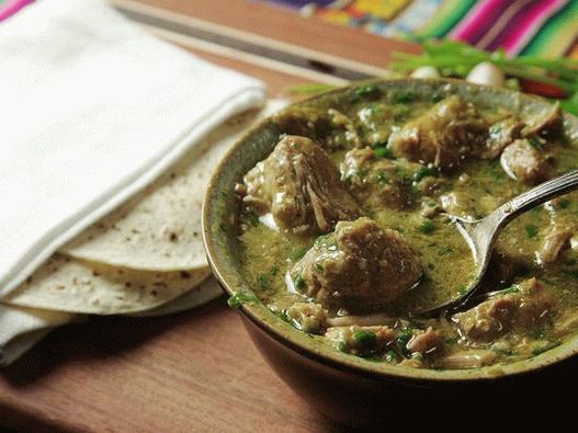 Foto do Chile Verde com carne de porco