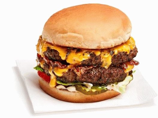 Cheeseburger de fotos com costeleta dupla
