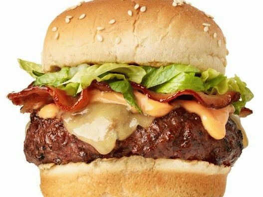 Foto cheeseburgers com bacon e maionese picante