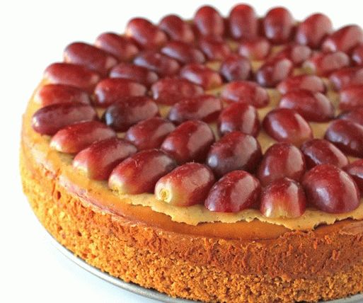 Cheesecake de foto com uvas