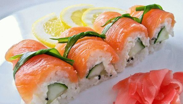 Rolos de Sushi sem nori