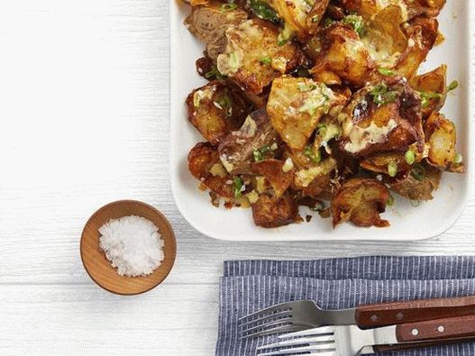 Foto de batata frita com marrom dourado