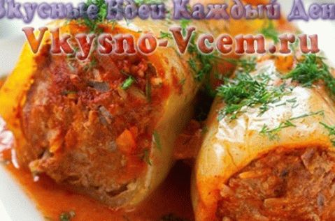 pimentos recheados para o inverno com cogumelos e arroz