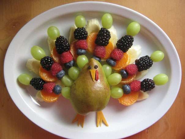 Corte de frutas “pavão”