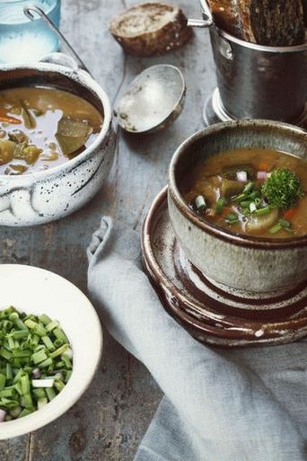 Foto de Gumbo com linguiça e abóbora assada