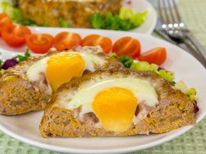 "Ninhos" de carne picada
