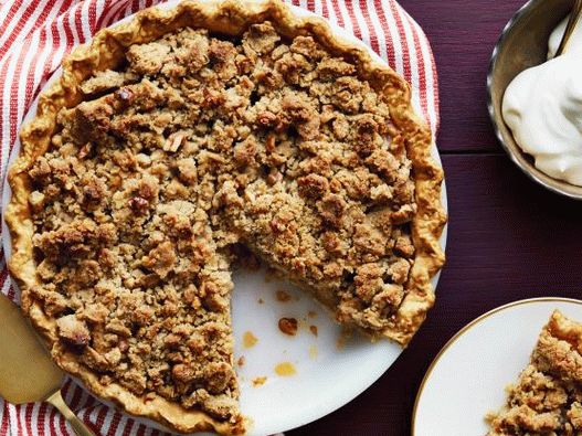 Foto tarte de maçã holandesa