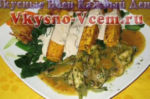 Palitos de batata com cogumelos