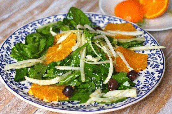 Salada de 2 erva-doce e laranja