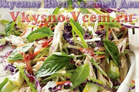salada leve de repolho com abacate