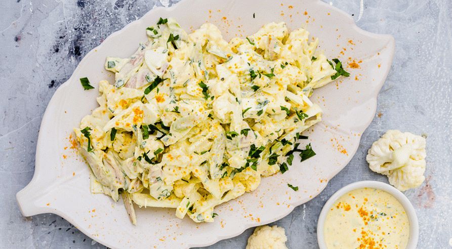 Salada de repolho com ruibarbo