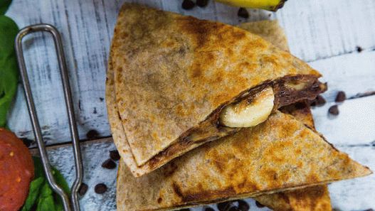 Foto de Quesadilla com banana e chocolate