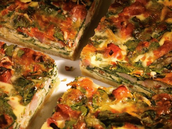 Quiche Lorena com Espinafre