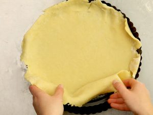 Quiche com queijo e bacon