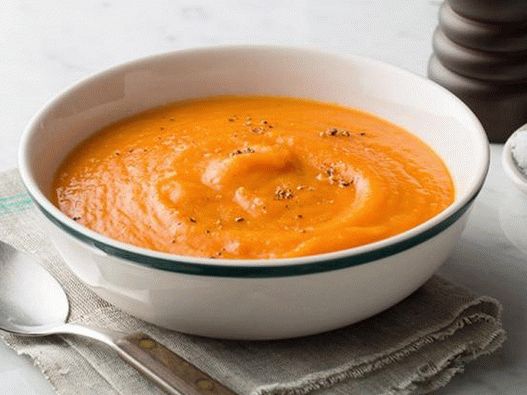 Foto Sopa de noz-moscada de abóbora agridoce