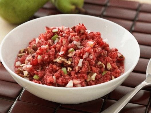 Prazer de cranberry com pêra e laranja