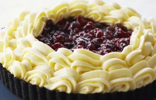 Foto Cranberry torta com mousse de chocolate branco