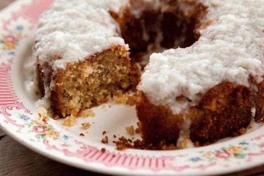 Photo Muffin de coco em um esmalte de limão-coco