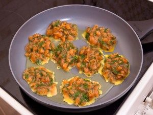 Costeletas de salmão rosa