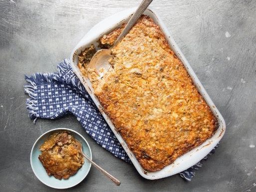 Foto de um Kugel de porcelana com especiarias crioulas