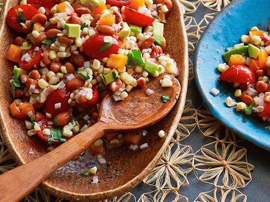 Foto salada de milho com feijão