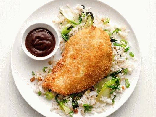 Foto de galinha de katsu com arroz de gengibre
