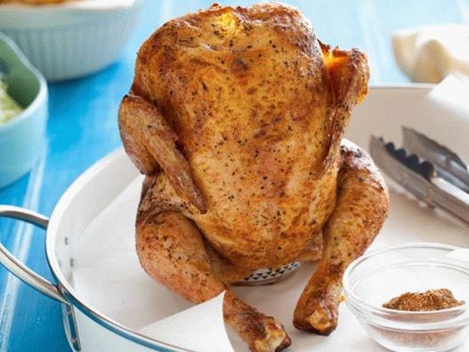 Frango grelhado em lata com cerveja
