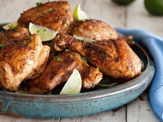 Frango defumado em marinada