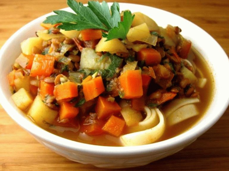 Lagman com peru e nabo