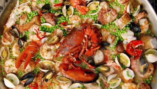 Paella grelhada
