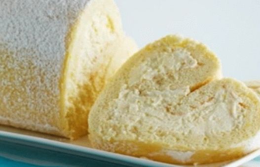 Foto rolo de limão com mascarpone