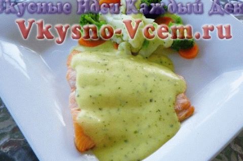 salmão com molho de vegetais