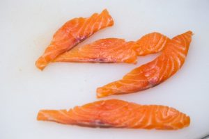 Salmão empanado