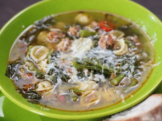 Foto do prato - Coisas com carne picada e rapini