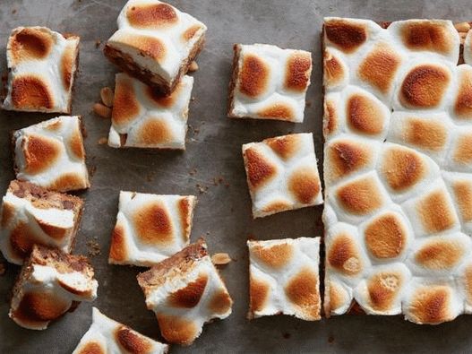 Pratos fotográficos - bolos de amendoim com marshmallows