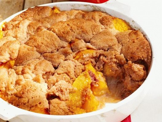 Foto do prato - torta de pêssego com bourbon