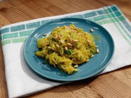 Foto do prato - Espaguete de Abóbora temperado com curry e molho de chalota