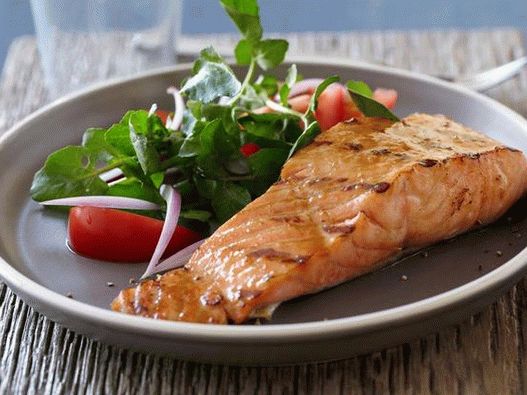 Salmão com molho de mostarda