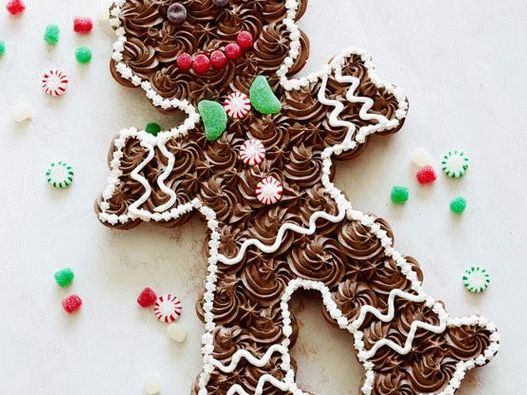 Homem-biscoito feito de cupcakes