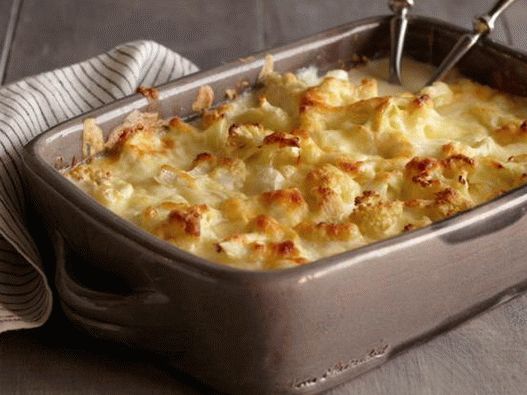 Gratinado de couve-flor com queijo de cabra